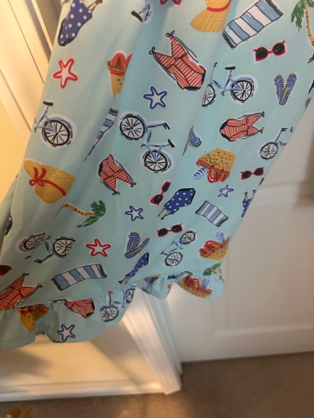 Cuddl Duds Light Blue Beach Print Pajama Set - Picture 6 of 6
